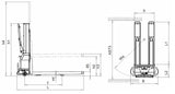 500kg Smart Forklift Self Lift & Loading Semi Electric Stacker Lifter