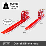 900kg Front End Bucket Loader Clamp on Fork Extensions
