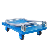 150Kg Rated Multifunction Blue Plastic Foldable Flatbed Trolley