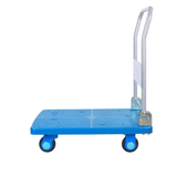150Kg Rated Multifunction Blue Plastic Foldable Flatbed Trolley