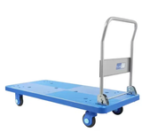 400Kg Rated Heavy Duty Blue Plastic Foldable Flatbed Platform Trolley