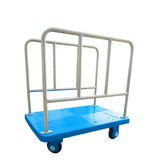 300Kg Rated Heavy Duty Blue Plastic Panel Cart Trolley