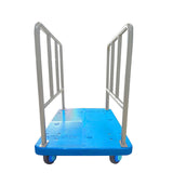 300Kg Rated Heavy Duty Blue Plastic Panel Cart Trolley