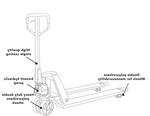 2.5T Hand pallet Jack AC Design fork width 520mm - Quality Jack