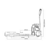 1500kg Lithium Electrical Pallet Jack Truck