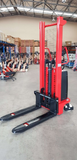 1.5T Heavy Duty Semi Auto Electric Fork Standard Leg Stacker 3.0m Lift