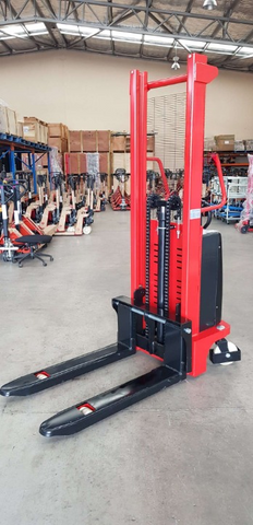1.5T Heavy Duty Semi Auto Electric Fork Standard Leg Stacker 3.0m Lift