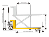 1T High Lift Pallet Jack Truck 540mm wide