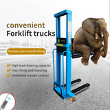 1000kg Semi Electric Portable Self Loading Stacker Pallet Lifter Forklift 1.3m