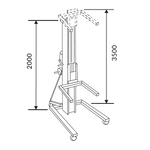 Aluminium Aerial Work Platform Trolley Duct Lifter Capacity 350Kg