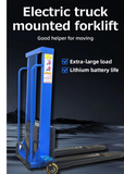 1000kg Semi Electric Portable Self Loading Stacker Pallet Lifter Forklift 1.3m