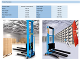 1000kg Semi Electric Portable Self Loading Stacker Pallet Lifter Forklift 1.3m