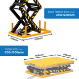 4000kg capacity Double Scissor Electric Lift Table