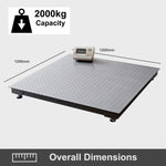 2 Ton Industrial Scales Freight Floor Pallet Drum 1.2m x 1.2m