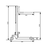 Manual Standard Steel Platform Lifter 340kg