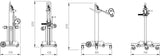 Manual Material Lifter Winch Lifter Capacity 130kg 3.3m Lift