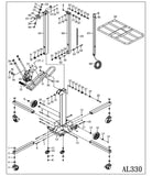 Manual Material Lifter Winch Lifter Capacity 130kg 3.3m Lift