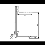 Mini Aluminium Hand Stacker 90Kg Lift 1500mm