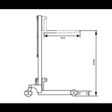 Mini Aluminium Hand Stacker 90Kg Lift 1500mm