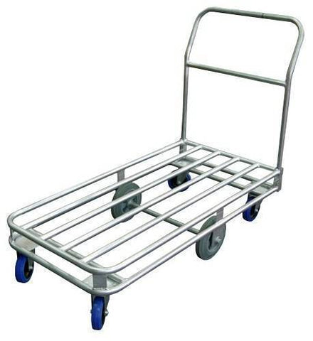 Galvanised Tube Deck Industrial Platform Trolley 300Kg 