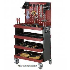 Quad Deck Tool Trolley Cart with Tool Board 200Kg 