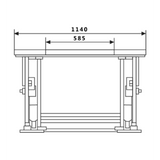 Low Profile U Shape Electric Scissor Table Lifter 1000Kg 