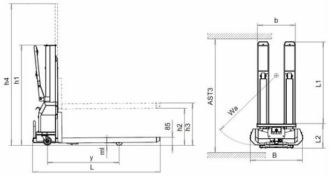 700kg Smart Portable Self Lift & Loading Full Electric Stacker Lifter ...