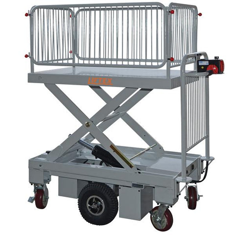 Self Propelled Electric Scissor Lift Trolley with cage 400kg 