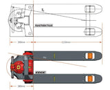 Electric Pallet Jack Truck 1500kg capacity 