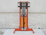 1500Kg Semi Auto Electric Fork Straddle Leg Stacker 2.5m Lift