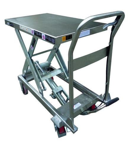 Manual Stainless Steel Scissor Lift Table 450Kg Capacity 890mm High