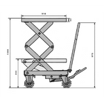 Double Scissor Lift Table Lift 350kg 1300mm High