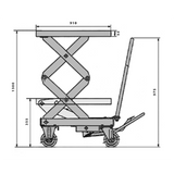 Double Scissor Lift Table Lift 350kg 1300mm High