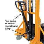 Heavy Duty Manual Fork Standard Leg Stacker 1000kg capacity