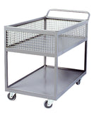 2 Deck 340kg Rated Stock Order Picking Half Basket Trolley 