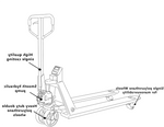 2.0T Manual Hand Pallet Jack Truck With Scales 555mm Fork width