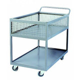 2 Deck 340kg Rated Stock Order Picking Half Basket Trolley 